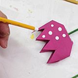 Polka Dot Cardboard Tube Tulips 10